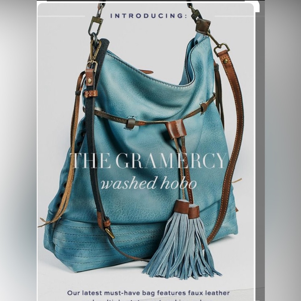 Free People GRAMERCY HOBO WASHED BLUE